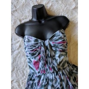 Anthropologie Erin NWT abstract strapless dress s4